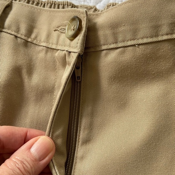 Lands' End Women's Tan Pants Stretch High Waist Straight Leg Size 4 Petite - Picture 7 of 11